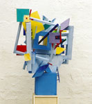 ‘Rahmenbedingungen’    – 2002. 70x70x40. Wood, acrylic paint